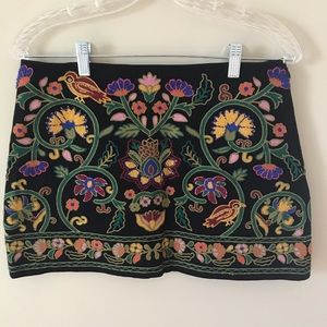 Embroidered Mini Skirt